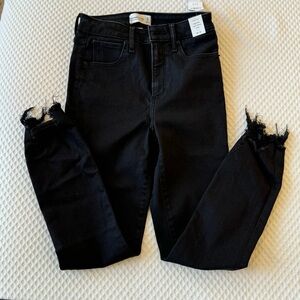 Abercrombie Fitch High Rise Super Skinny Ankle Curve Love Black Jeans Sz 25 (0)
